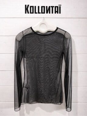 KOLLONTAÏ Sheer Mesh Long Sleeve Top – Size XS